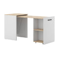 Convertible Desk for Home Office Use with Shelving - MDF and Wood - 100 x 50 x 75