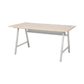 Desk for office use with a wooden top and metal frame - 120 x 60 x 75