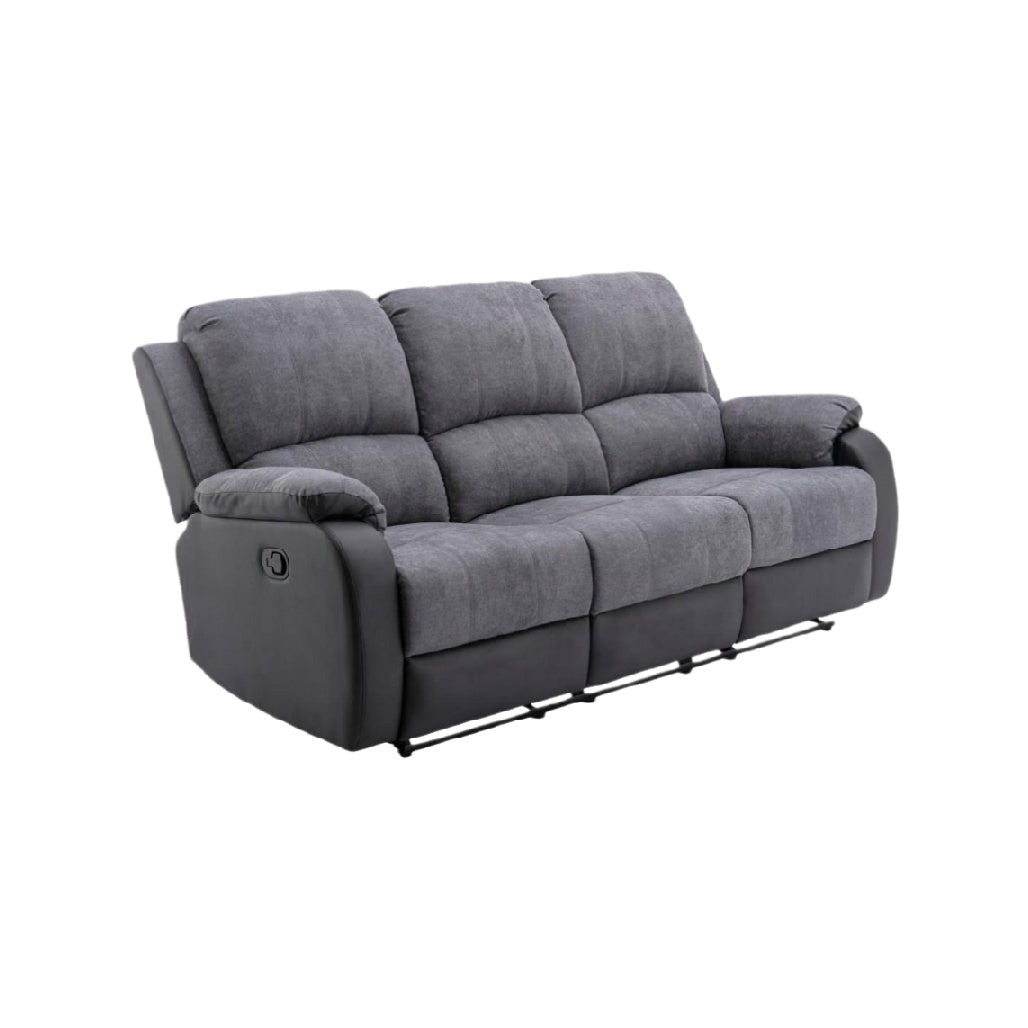 Reversible reclining sofa for living room in fabric - 180 x 90 x 85