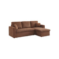 Sectional sofa with chaise lounge for living room in fabric - 约 200 x 90 x 85